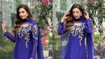 বিদ্যা সিনহা মিমের ঈদ, নীল পোশাকে ছড়ালেন মুগ্ধতা
