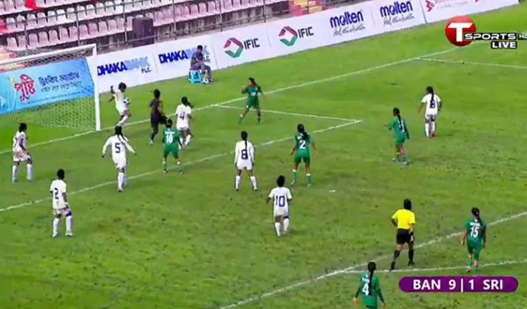 শ্রীলঙ্কাকে ৯-১ গোলে হারিয়েছে বাংলাদেশ