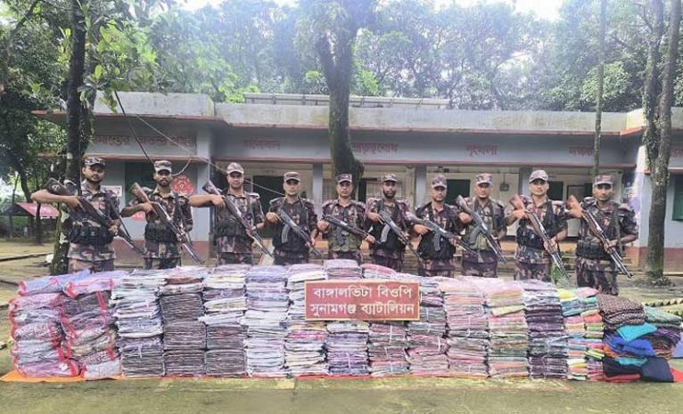 সুনামগঞ্জে কোটি টাকার ভারতীয় পণ্য জব্দ