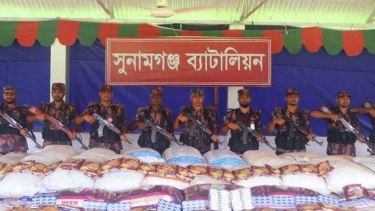 সুনামগঞ্জে দেড় কোটি টাকার ভারতীয় পণ্য জব্দ